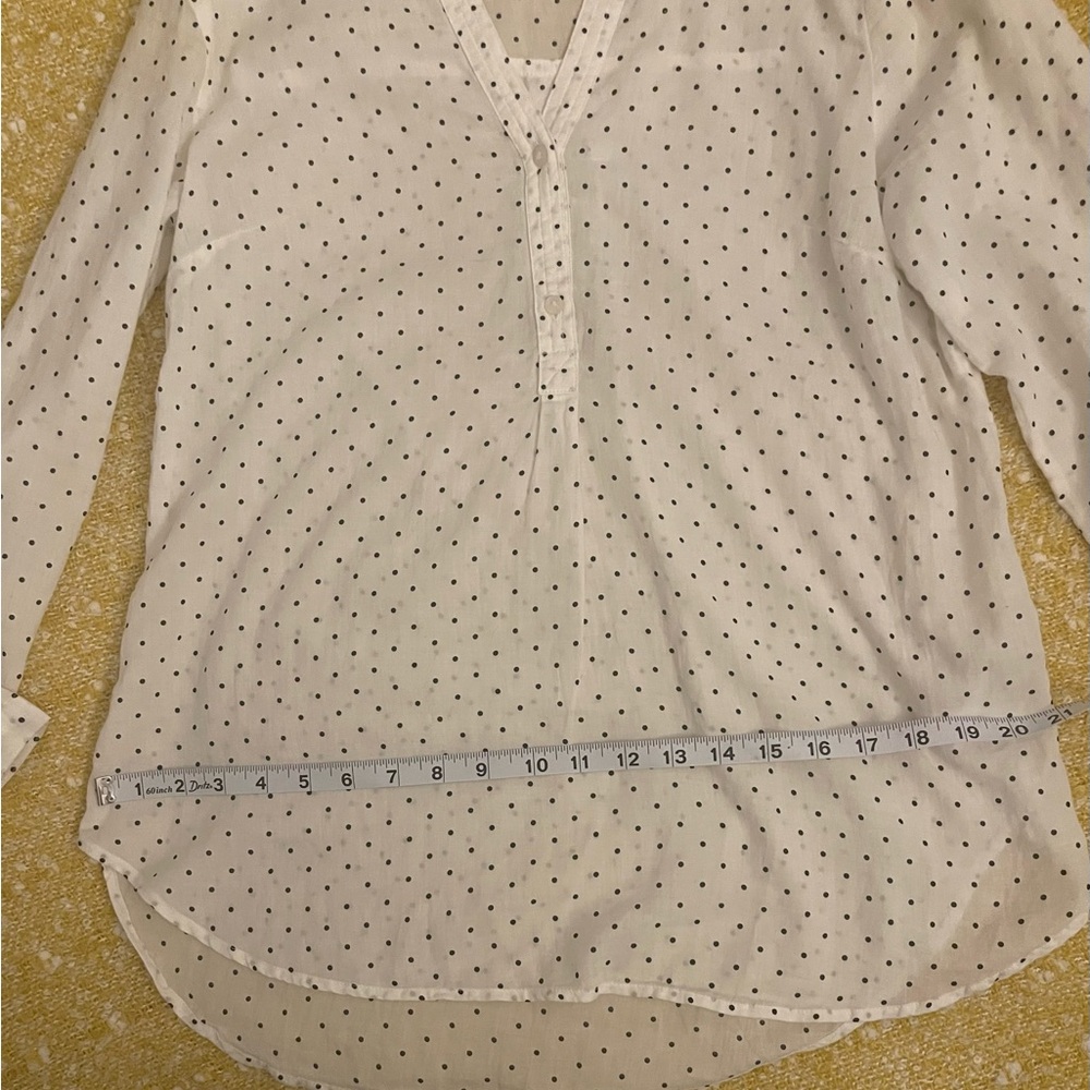 White Polka Dot Women's Top - Picture 4 of 9
